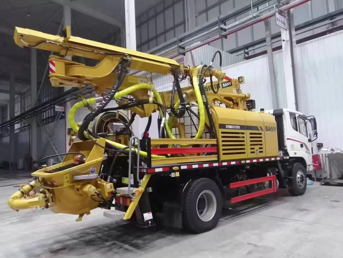 sany camion de pulvérisation de béton projeté 30m3 machine de manipulateur de béton projeté sym5171tpj pulvérisateur de béton pour la construction minière