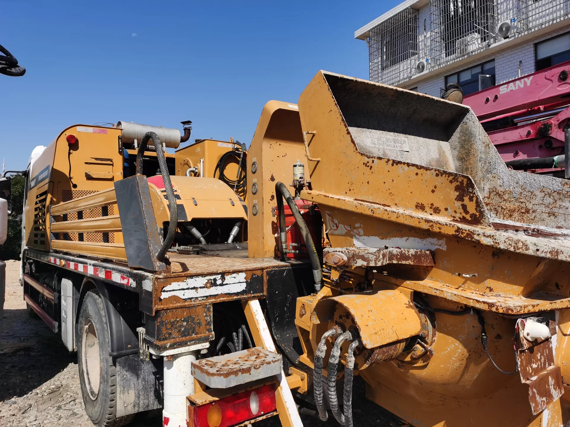 sany city – pompe à béton mobile montée sur camion, pompe de ligne pour la construction, 2021