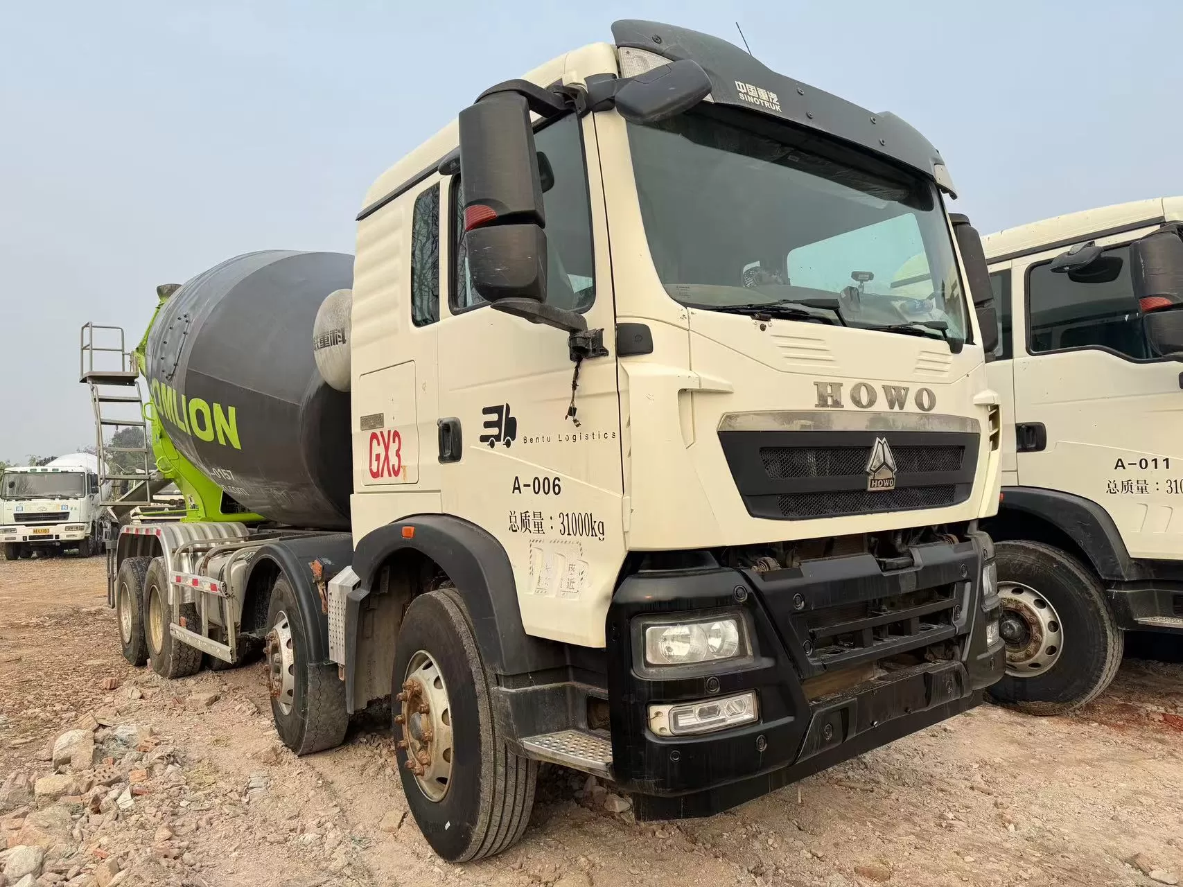 2021 zoomlion large 12 cbm camion malaxeur à ciment d'occasion sur châssis howo