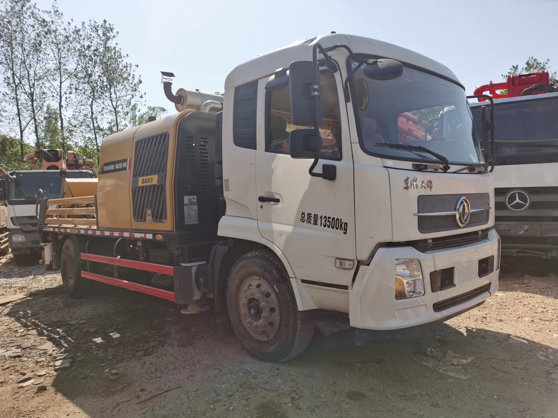 sany city – pompe à béton mobile montée sur camion, pompe de ligne pour la construction, 2021